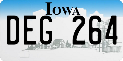 IA license plate DEG264