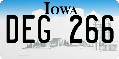 IA license plate DEG266