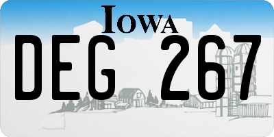 IA license plate DEG267