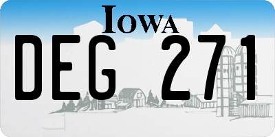 IA license plate DEG271