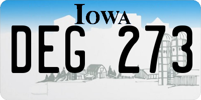 IA license plate DEG273