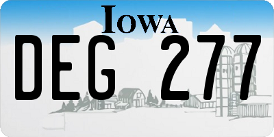 IA license plate DEG277