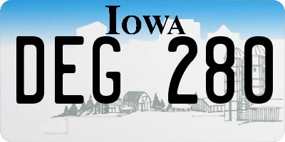 IA license plate DEG280