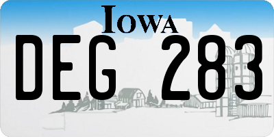 IA license plate DEG283