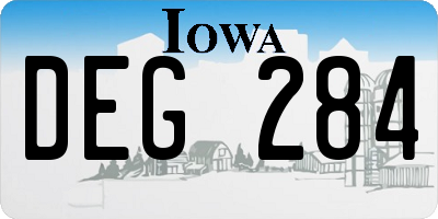 IA license plate DEG284