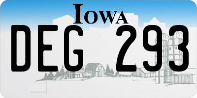 IA license plate DEG293