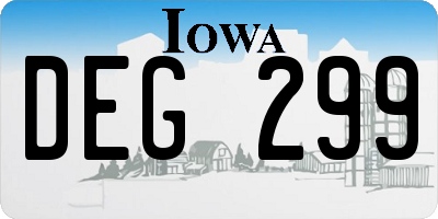 IA license plate DEG299
