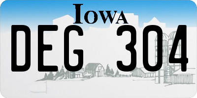 IA license plate DEG304