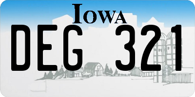 IA license plate DEG321