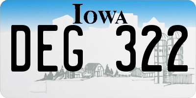 IA license plate DEG322