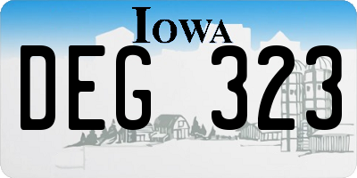 IA license plate DEG323