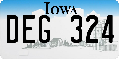 IA license plate DEG324