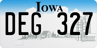 IA license plate DEG327