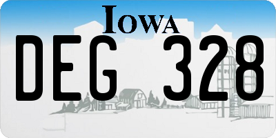 IA license plate DEG328