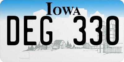 IA license plate DEG330