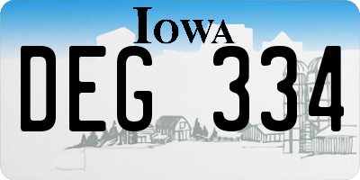 IA license plate DEG334