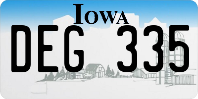 IA license plate DEG335