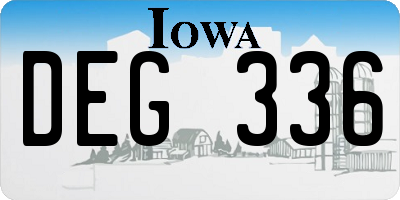 IA license plate DEG336