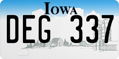 IA license plate DEG337
