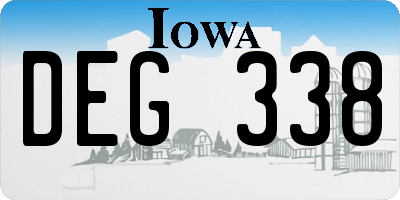 IA license plate DEG338