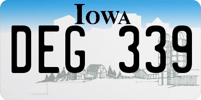 IA license plate DEG339
