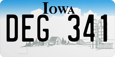 IA license plate DEG341