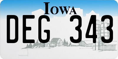 IA license plate DEG343