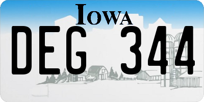 IA license plate DEG344