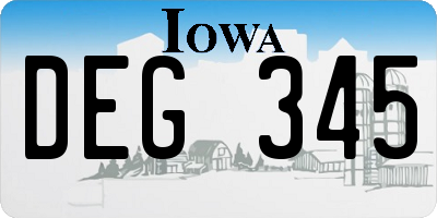 IA license plate DEG345