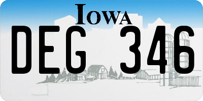 IA license plate DEG346