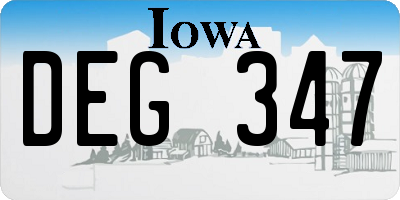 IA license plate DEG347