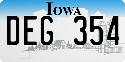 IA license plate DEG354