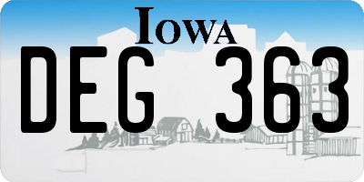 IA license plate DEG363