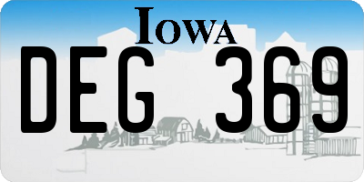 IA license plate DEG369