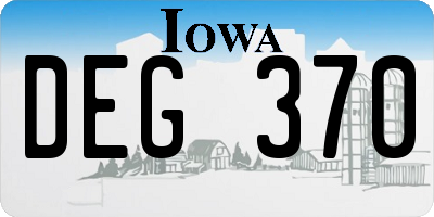 IA license plate DEG370