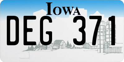 IA license plate DEG371
