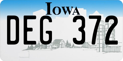 IA license plate DEG372