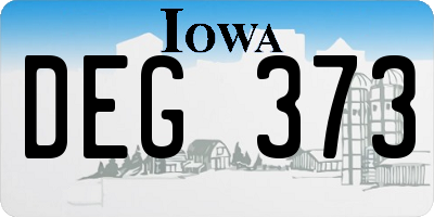 IA license plate DEG373