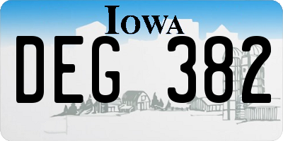 IA license plate DEG382