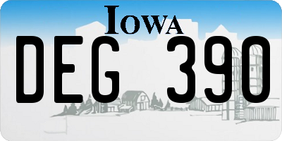 IA license plate DEG390