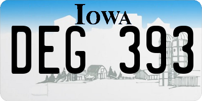 IA license plate DEG393