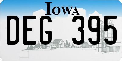IA license plate DEG395