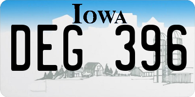IA license plate DEG396