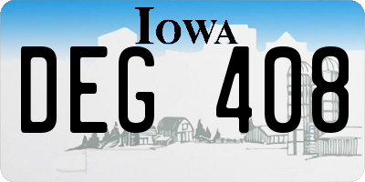 IA license plate DEG408