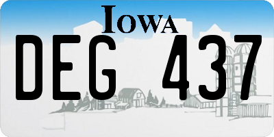 IA license plate DEG437