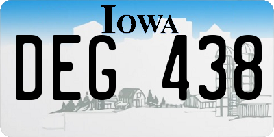 IA license plate DEG438