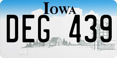 IA license plate DEG439