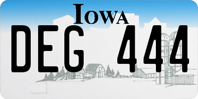 IA license plate DEG444