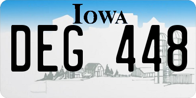 IA license plate DEG448
