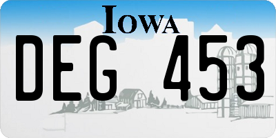 IA license plate DEG453